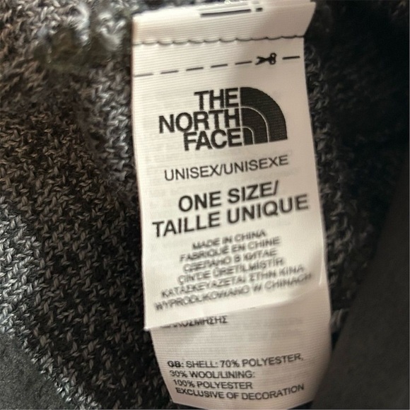 The North Face Unisex Jim Beanie Gray One Size Winter Warm Hat - Picture 6 of 9